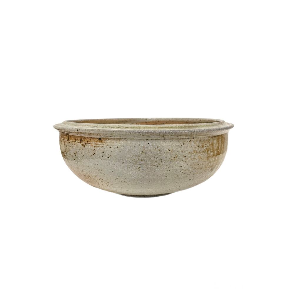 Vintage Japanese Handmade Ceramic Pottery Bowl Earthy Drip Glaze